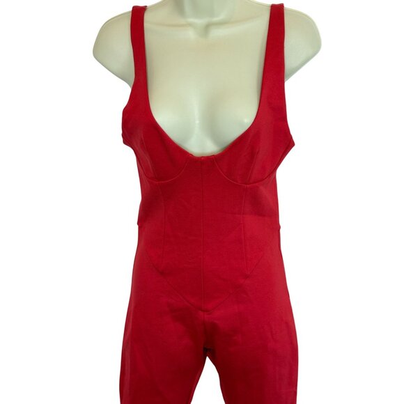 Delfi Collective Isadora Red Jumpsuit NWT - Size S - Picture 4 of 10